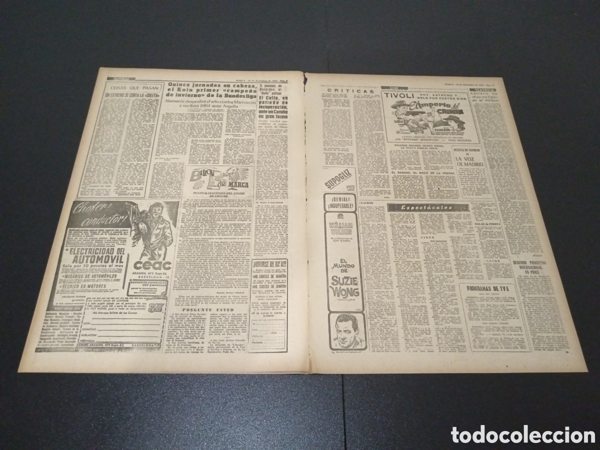 Coleccionismo deportivo: MARCA 19/12/1963 - Foto 4