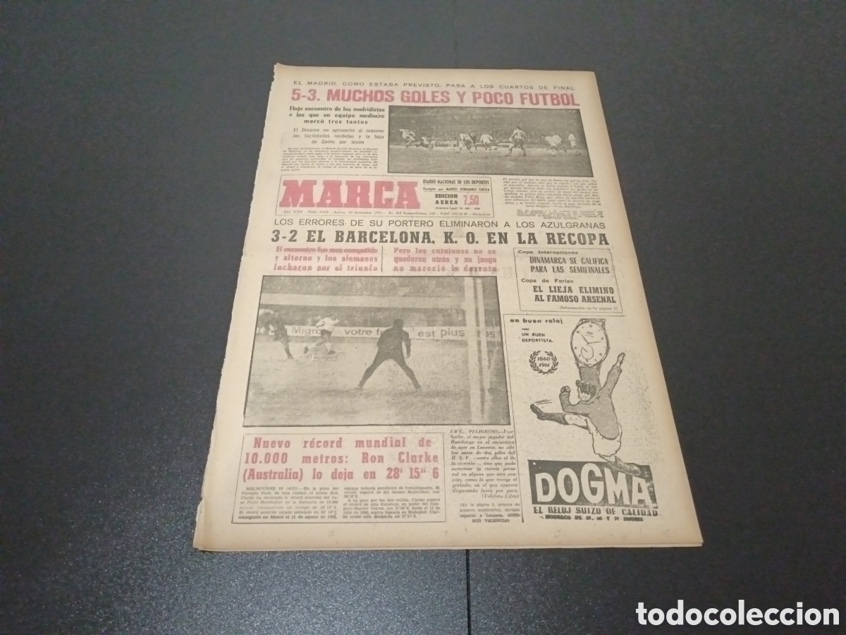 Coleccionismo deportivo: MARCA 19/12/1963 - Foto 1