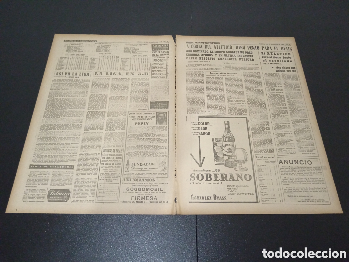 Coleccionismo deportivo: MARCA 23/12/1963 - Foto 2
