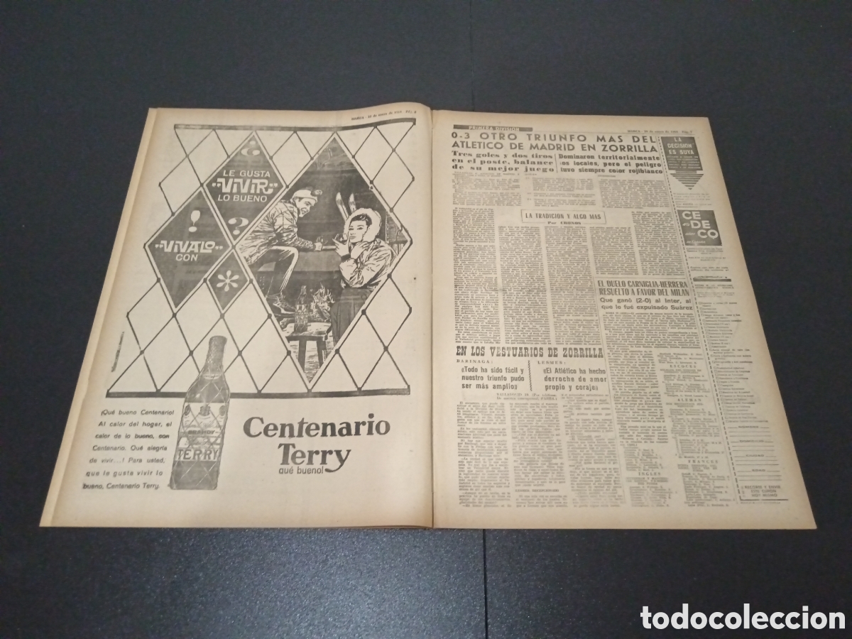 Coleccionismo deportivo: MARCA 20/01/1964 - Foto 4