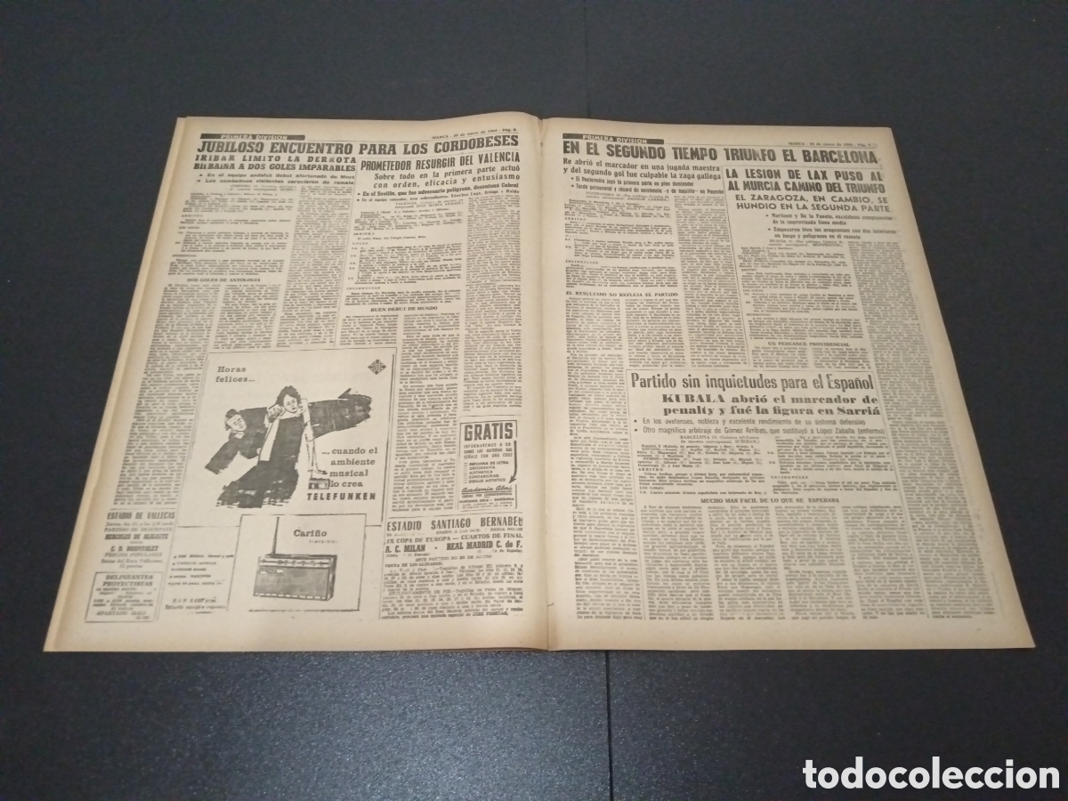 Coleccionismo deportivo: MARCA 20/01/1964 - Foto 5
