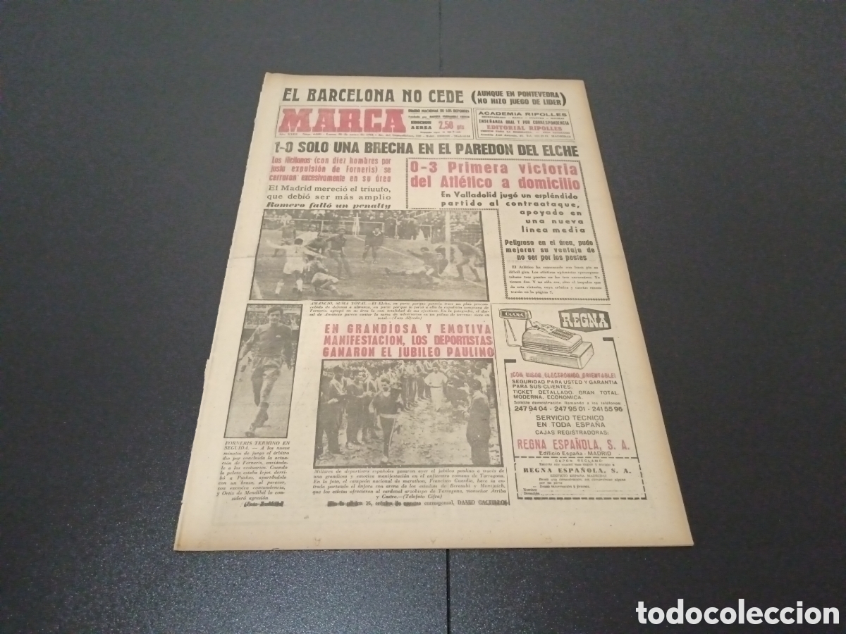Coleccionismo deportivo: MARCA 20/01/1964 - Foto 1