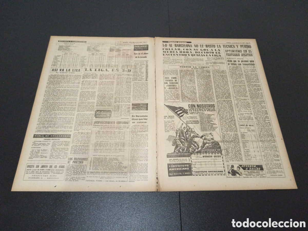 Coleccionismo deportivo: MARCA 03/02/1964 - Foto 2