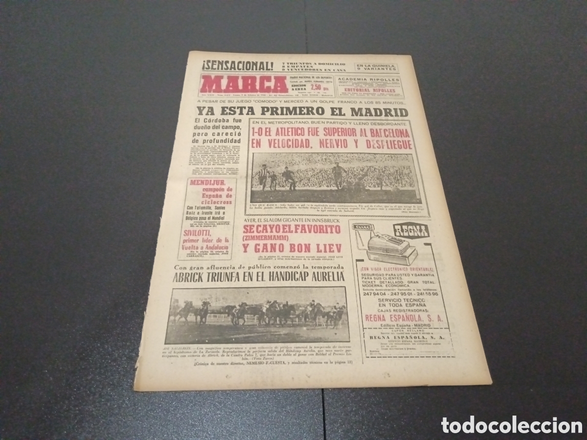 Coleccionismo deportivo: MARCA 03/02/1964 - Foto 1