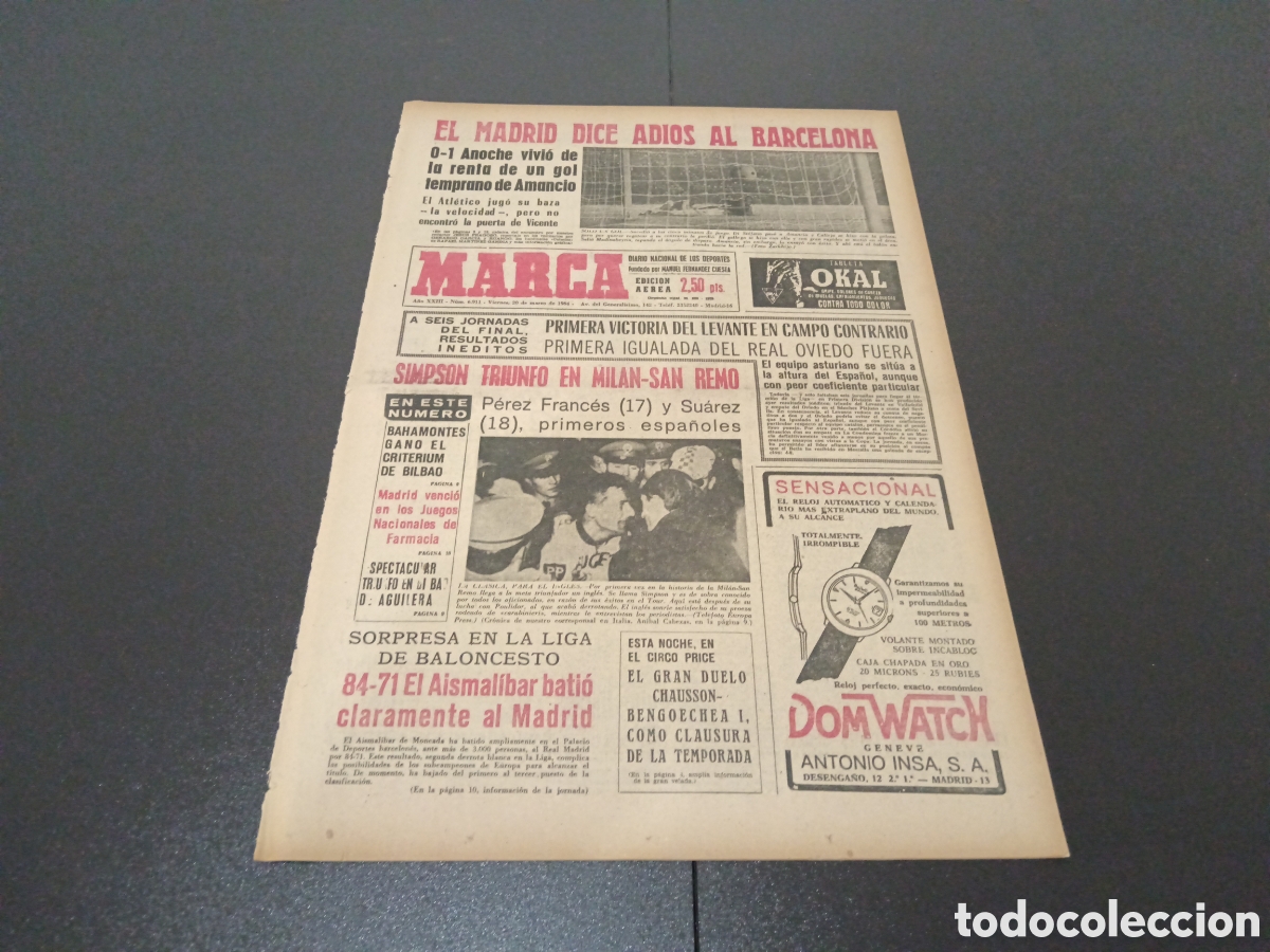 Coleccionismo deportivo: MARCA 20/03/1964 - Foto 1