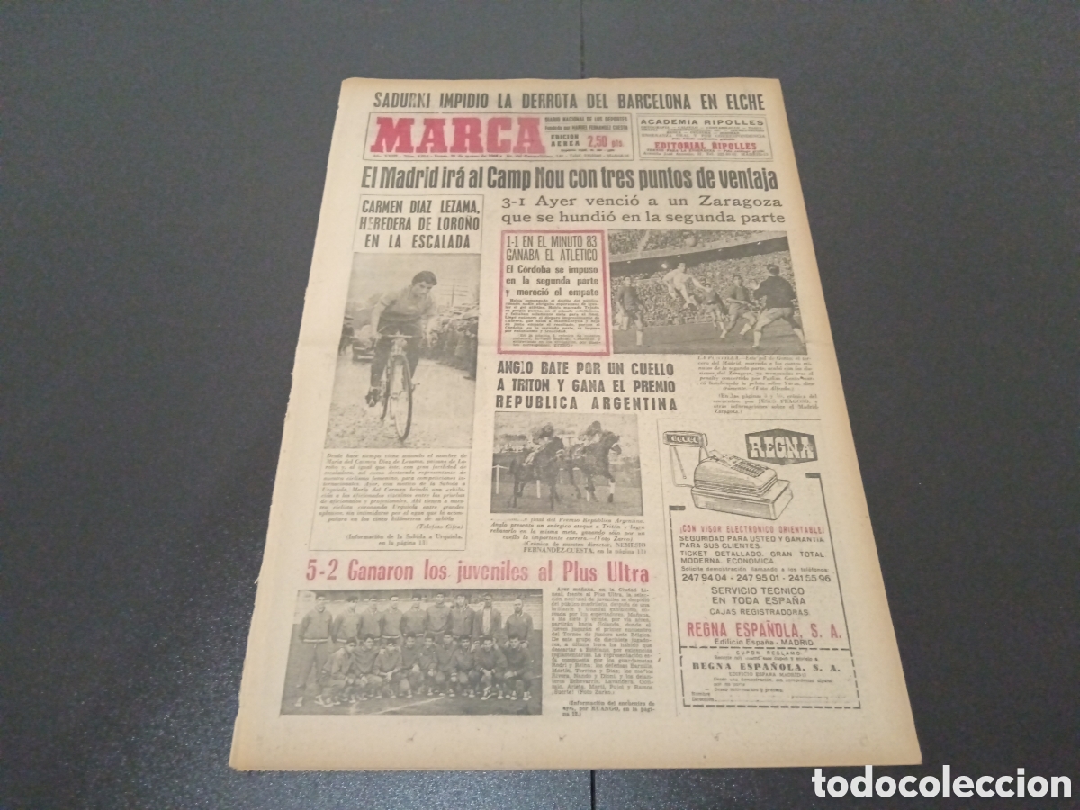 Coleccionismo deportivo: MARCA 28/03/1964 - Foto 1