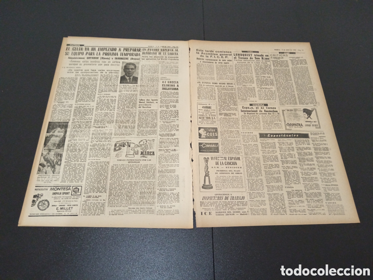 Coleccionismo deportivo: MARCA 09/04/1964 - Foto 4