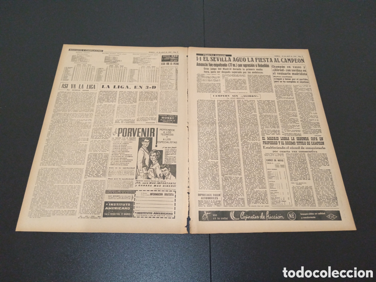 Coleccionismo deportivo: MARCA 13/04/1964 - Foto 2