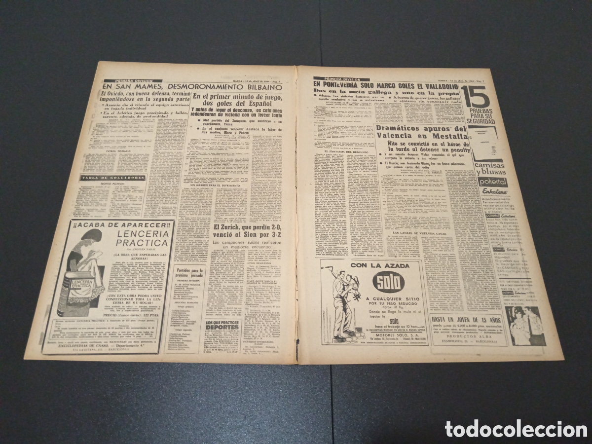 Coleccionismo deportivo: MARCA 13/04/1964 - Foto 4