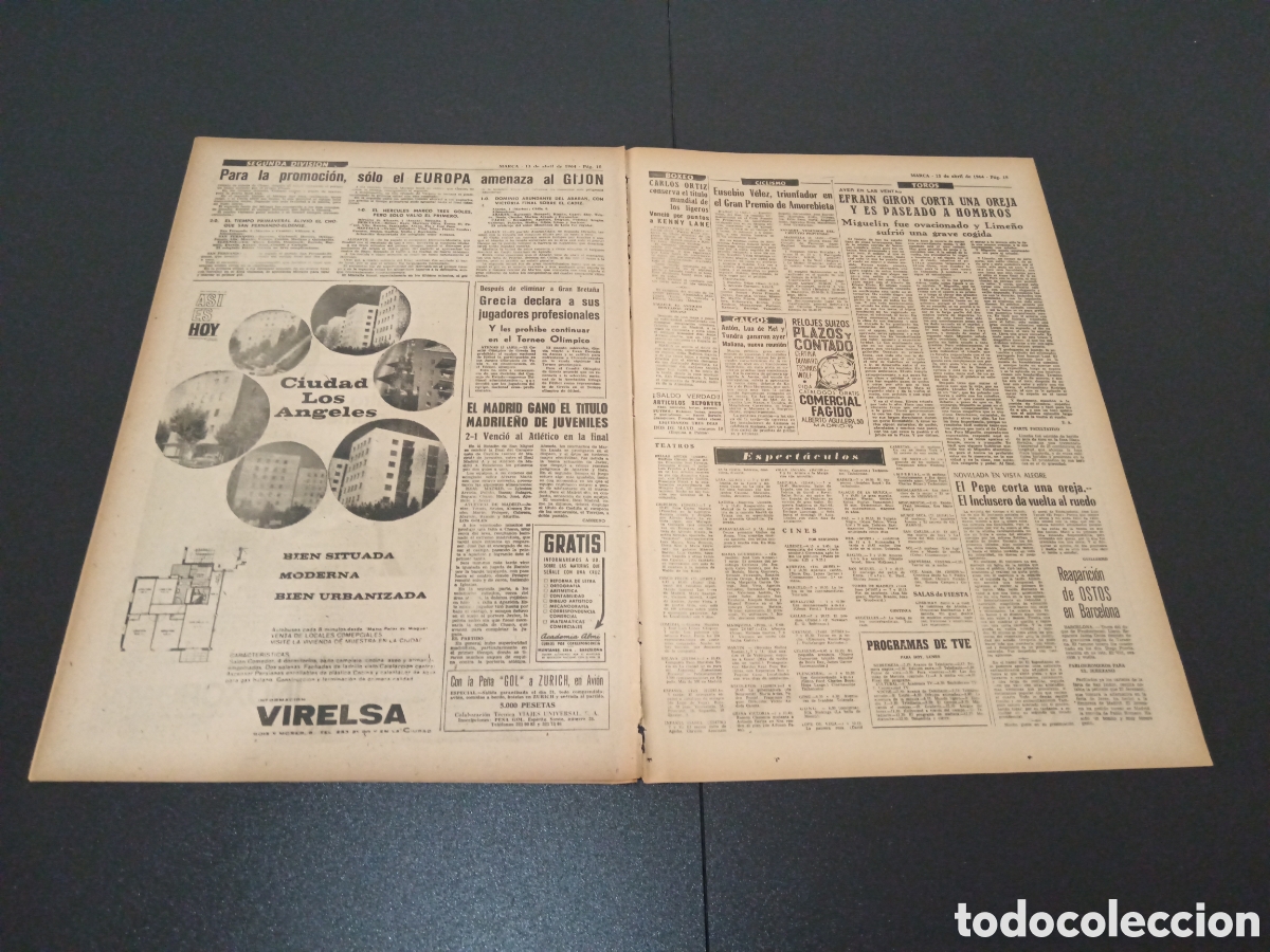 Coleccionismo deportivo: MARCA 13/04/1964 - Foto 6