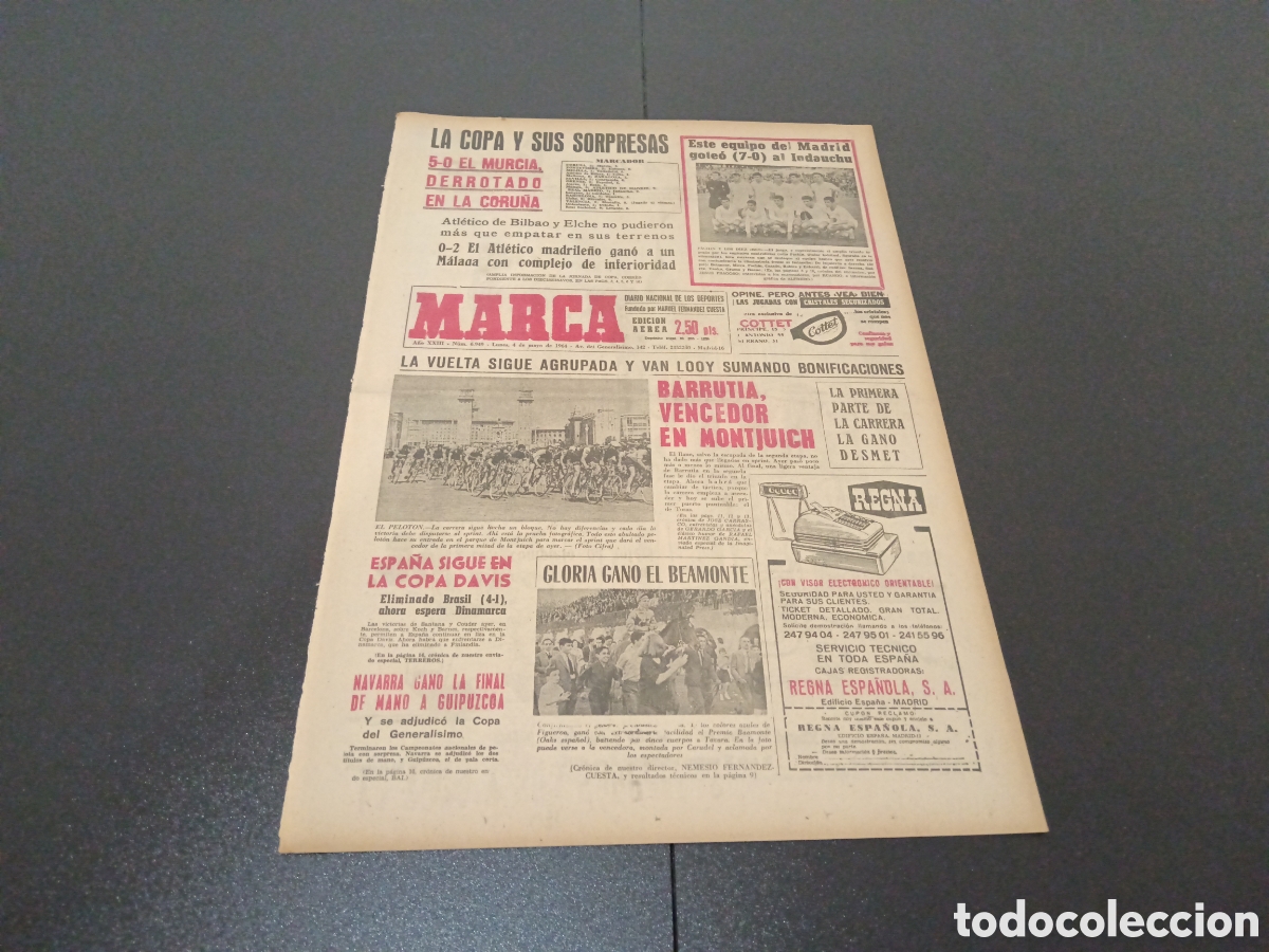 Coleccionismo deportivo: MARCA 04/05/1964 - Foto 1
