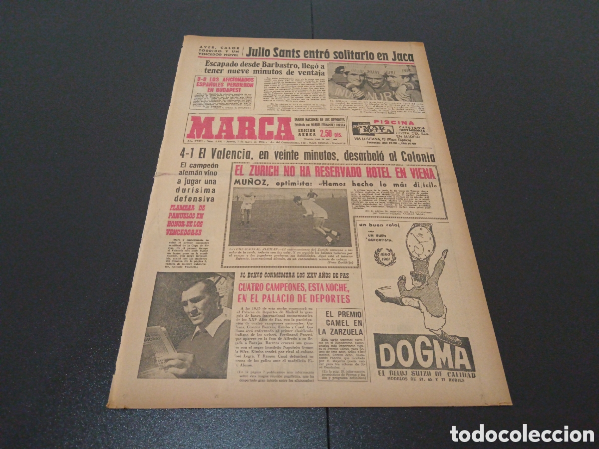 Coleccionismo deportivo: MARCA 07/05/1964 - Foto 1