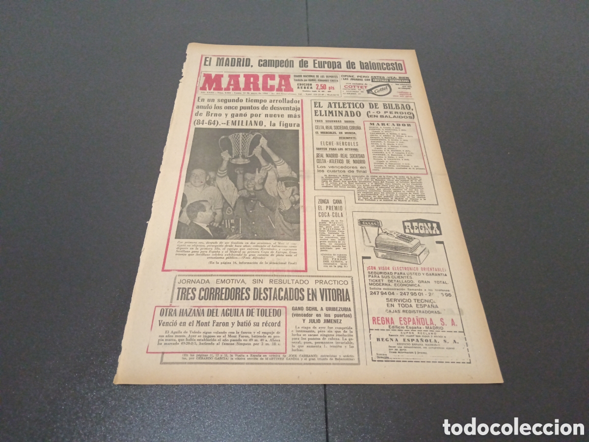 Coleccionismo deportivo: MARCA 11/05/1964 - Foto 1