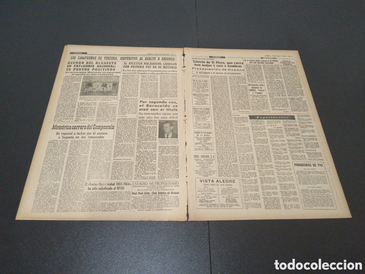 Coleccionismo deportivo: MARCA 15/05/1964 - Foto 3