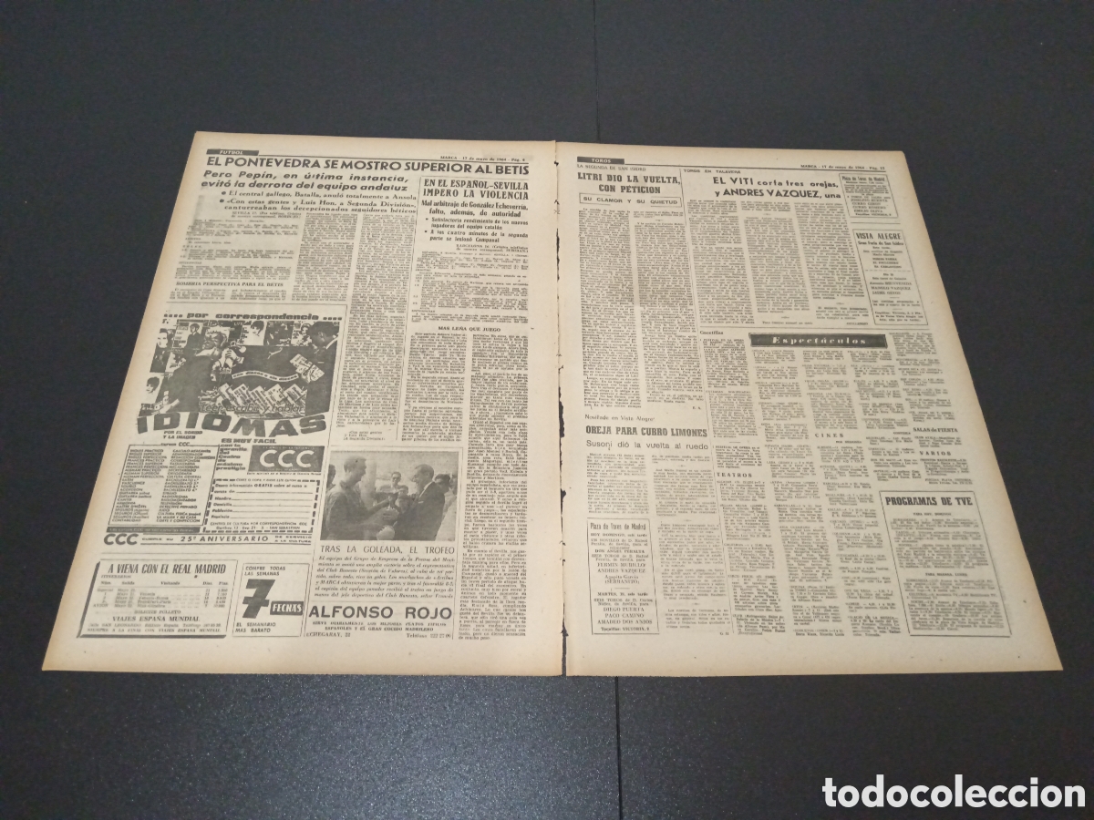 Coleccionismo deportivo: MARCA 17/05/1964 - Foto 3