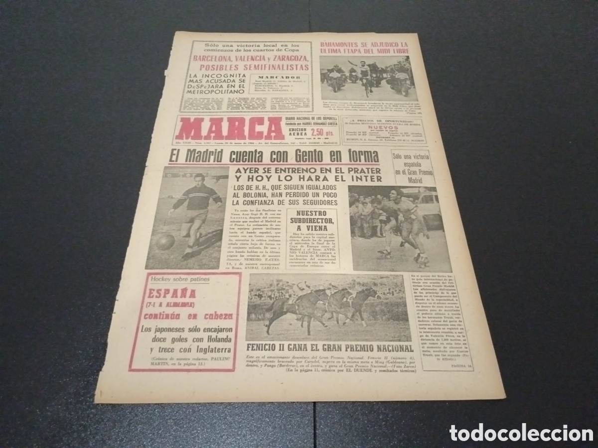 Coleccionismo deportivo: MARCA 25/05/1964 - Foto 1