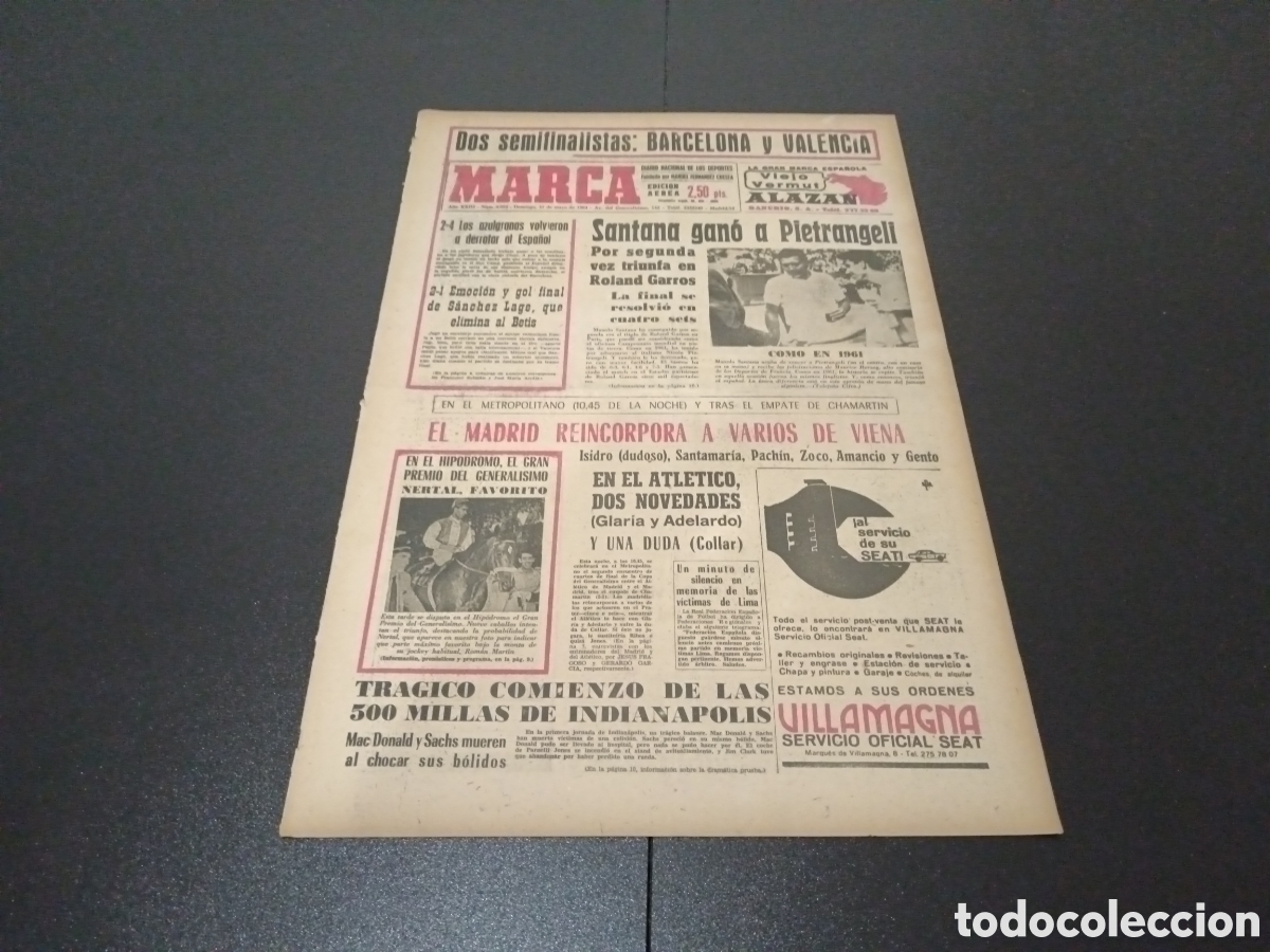 Coleccionismo deportivo: MARCA 31/05/1964 - Foto 1