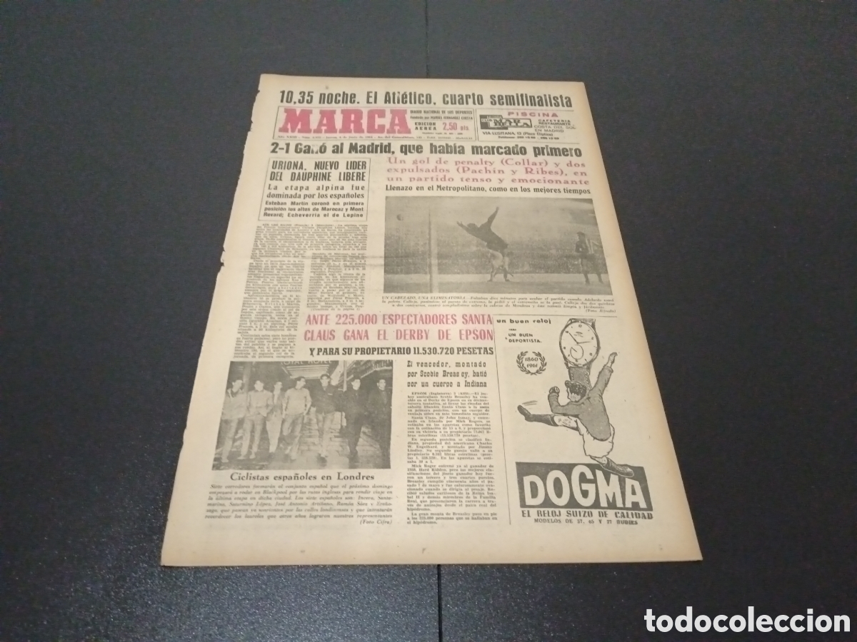 Coleccionismo deportivo: MARCA 04/06/1964 - Foto 1