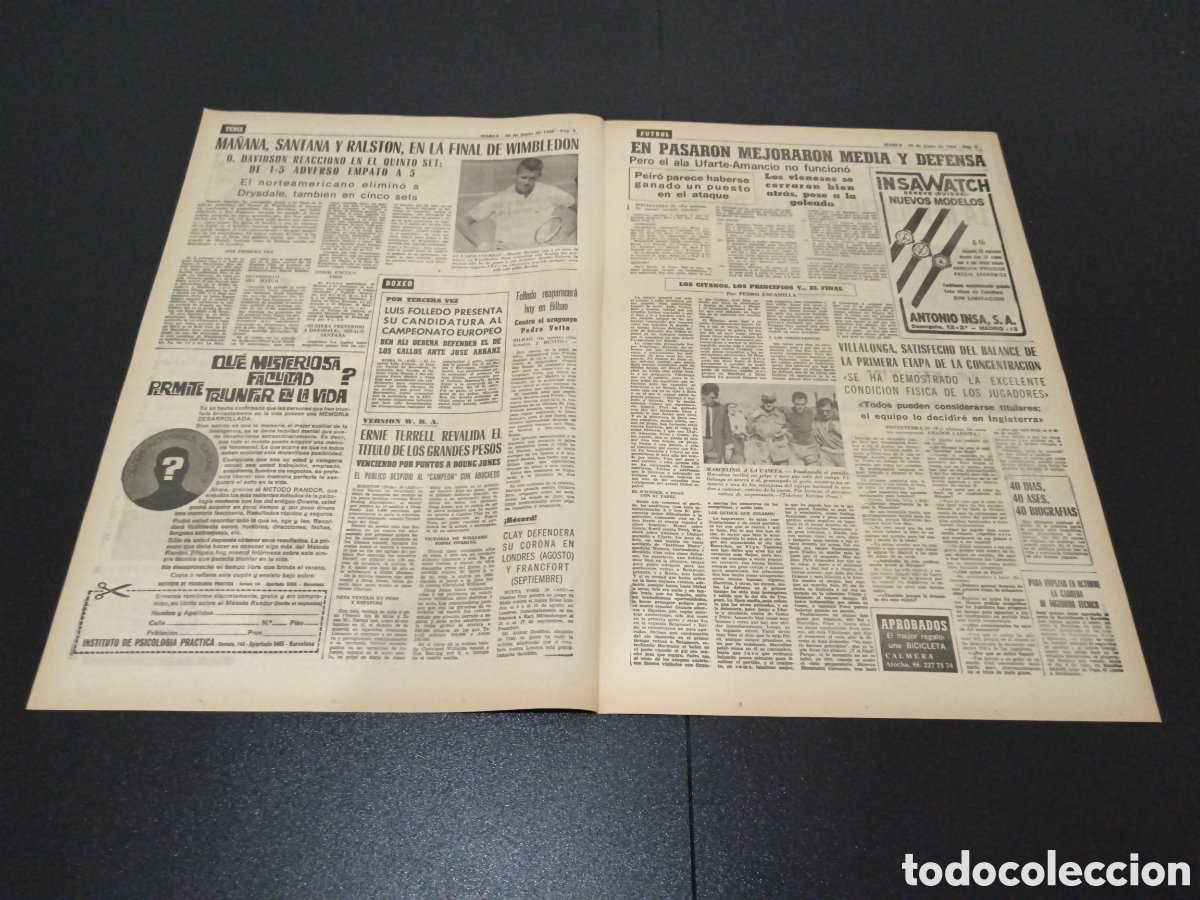 Coleccionismo deportivo: MARCA 30/06/1966 - Foto 2
