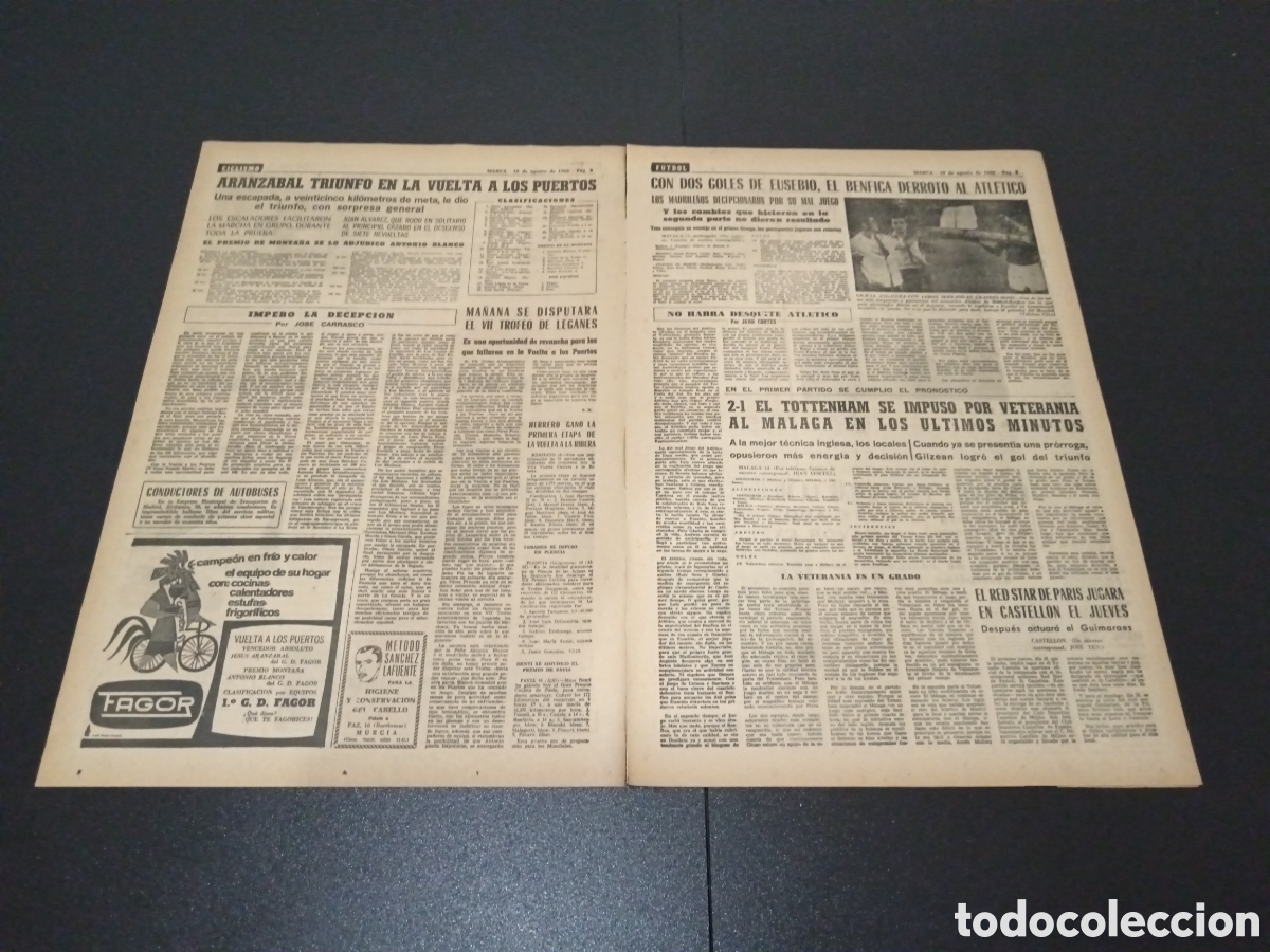 Coleccionismo deportivo: MARCA 15/08/1966 - Foto 2