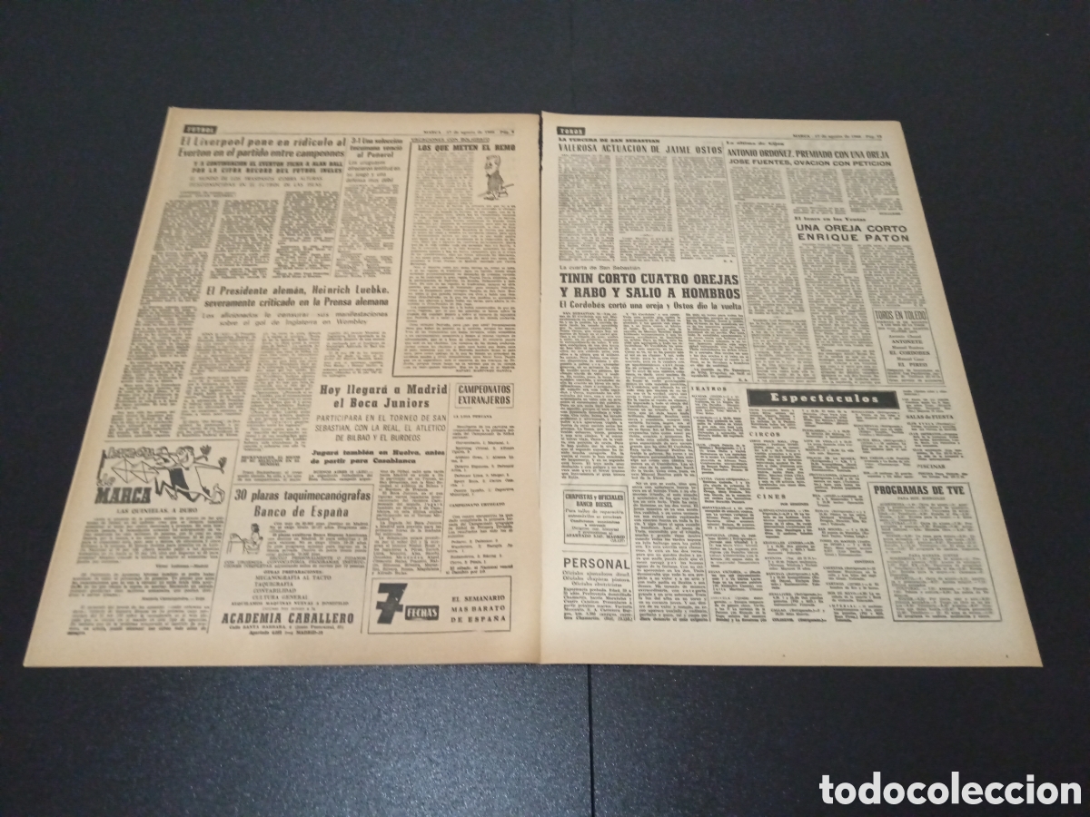 Coleccionismo deportivo: MARCA 17/08/1966 - Foto 3