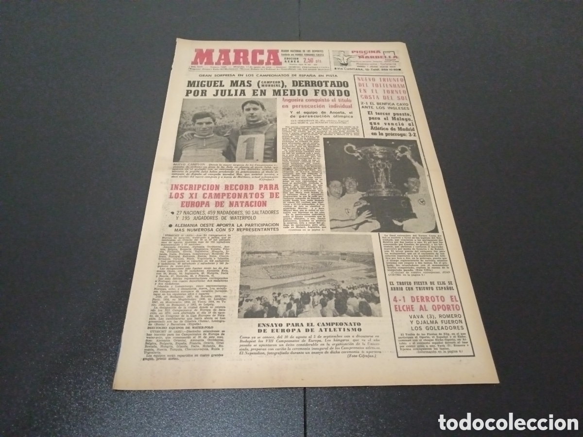 Coleccionismo deportivo: MARCA 17/08/1966 - Foto 1