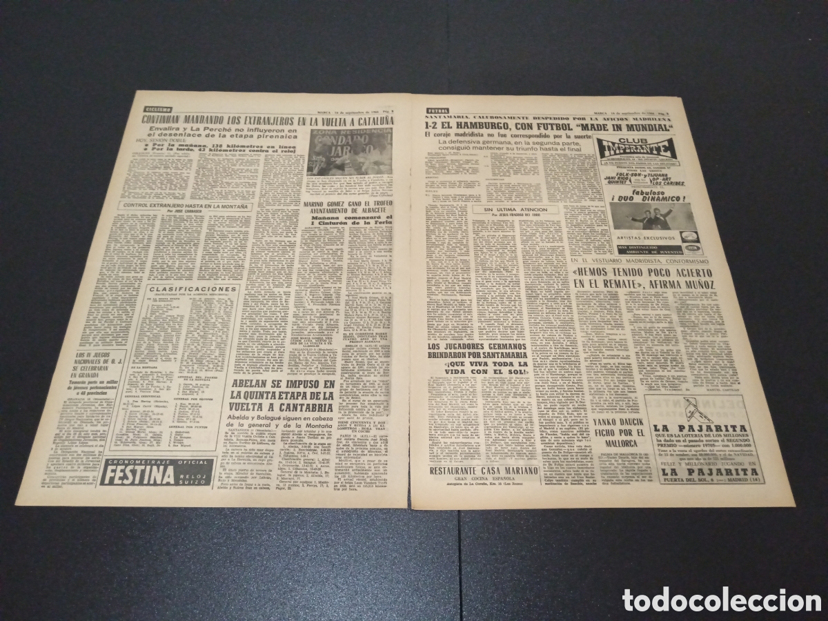 Coleccionismo deportivo: MARCA 16/09/1966 - Foto 2