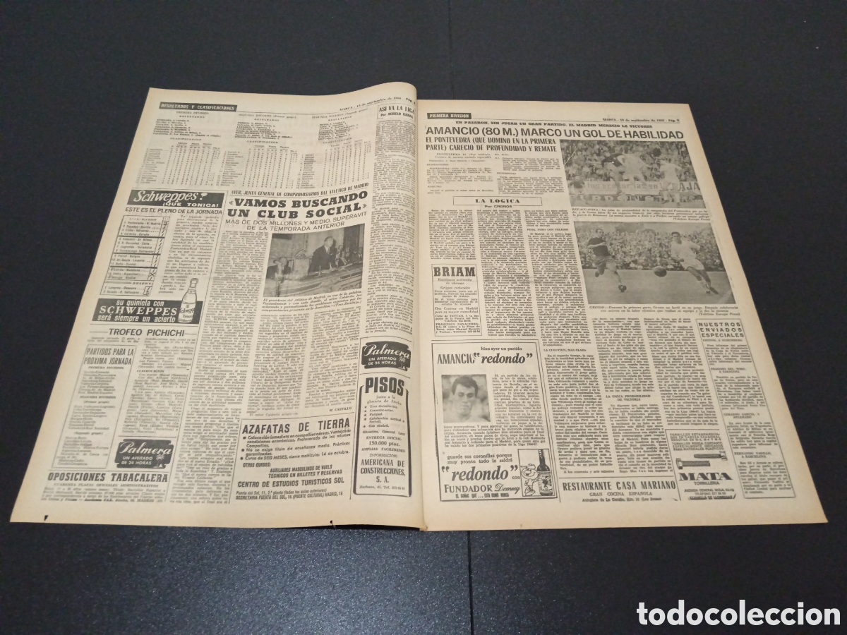 Coleccionismo deportivo: MARCA 19/09/1966 - Foto 2