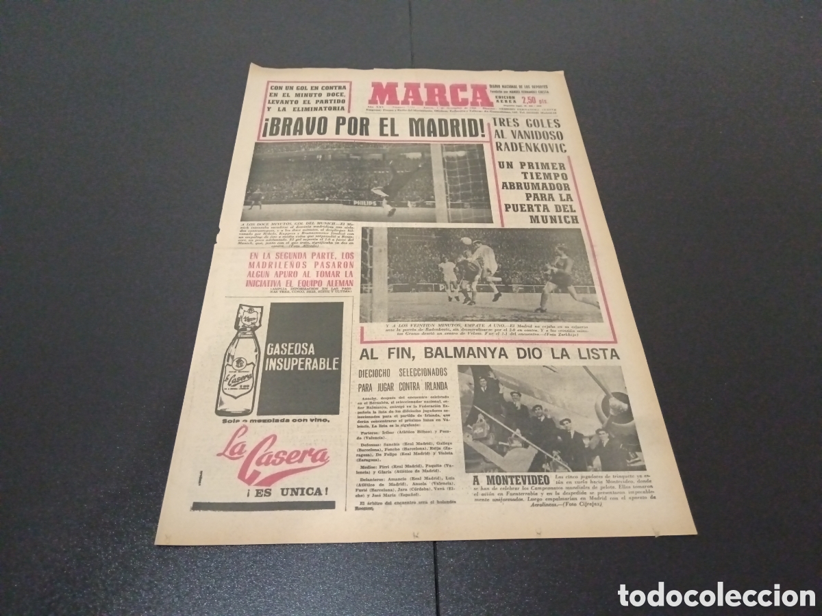 Coleccionismo deportivo: MARCA 01/12/1966 - Foto 1