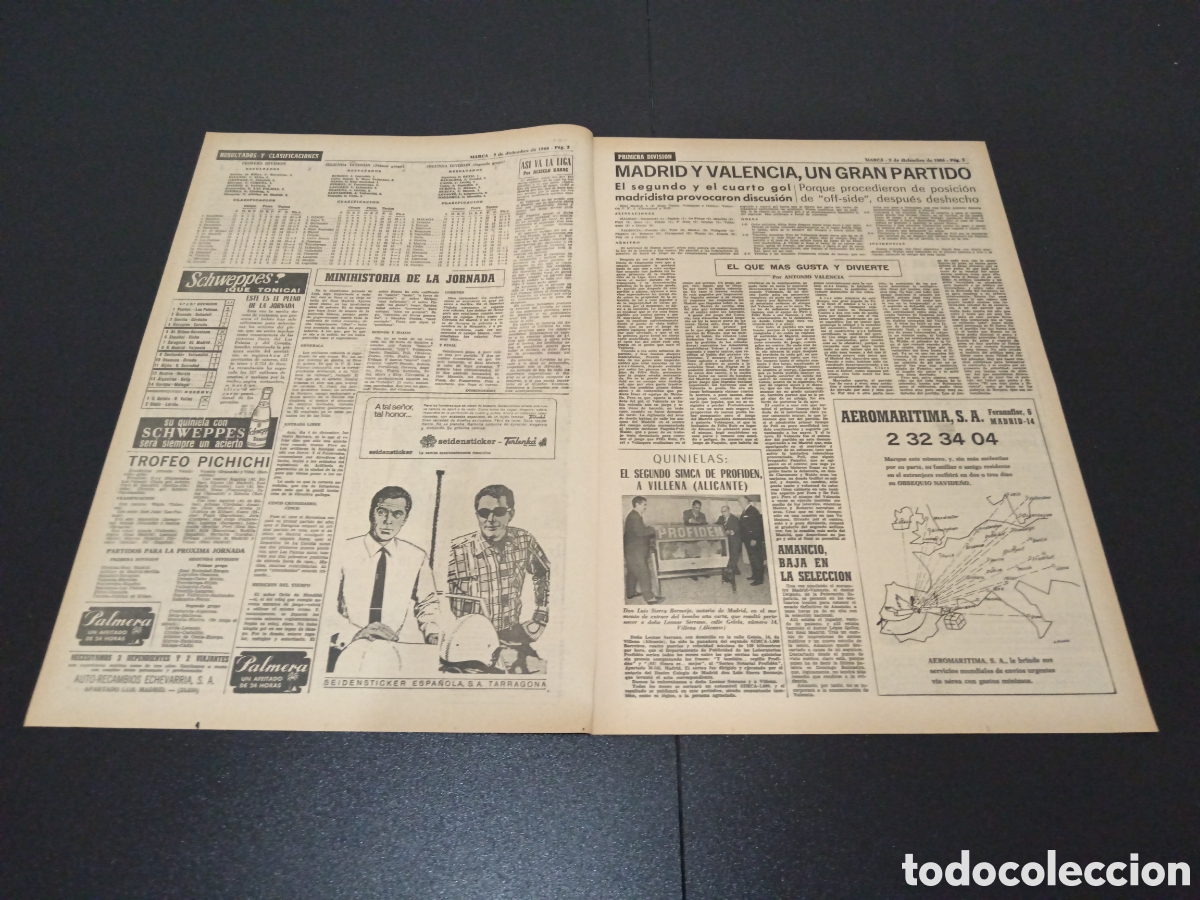 Coleccionismo deportivo: MARCA 05/12/1966 - Foto 2