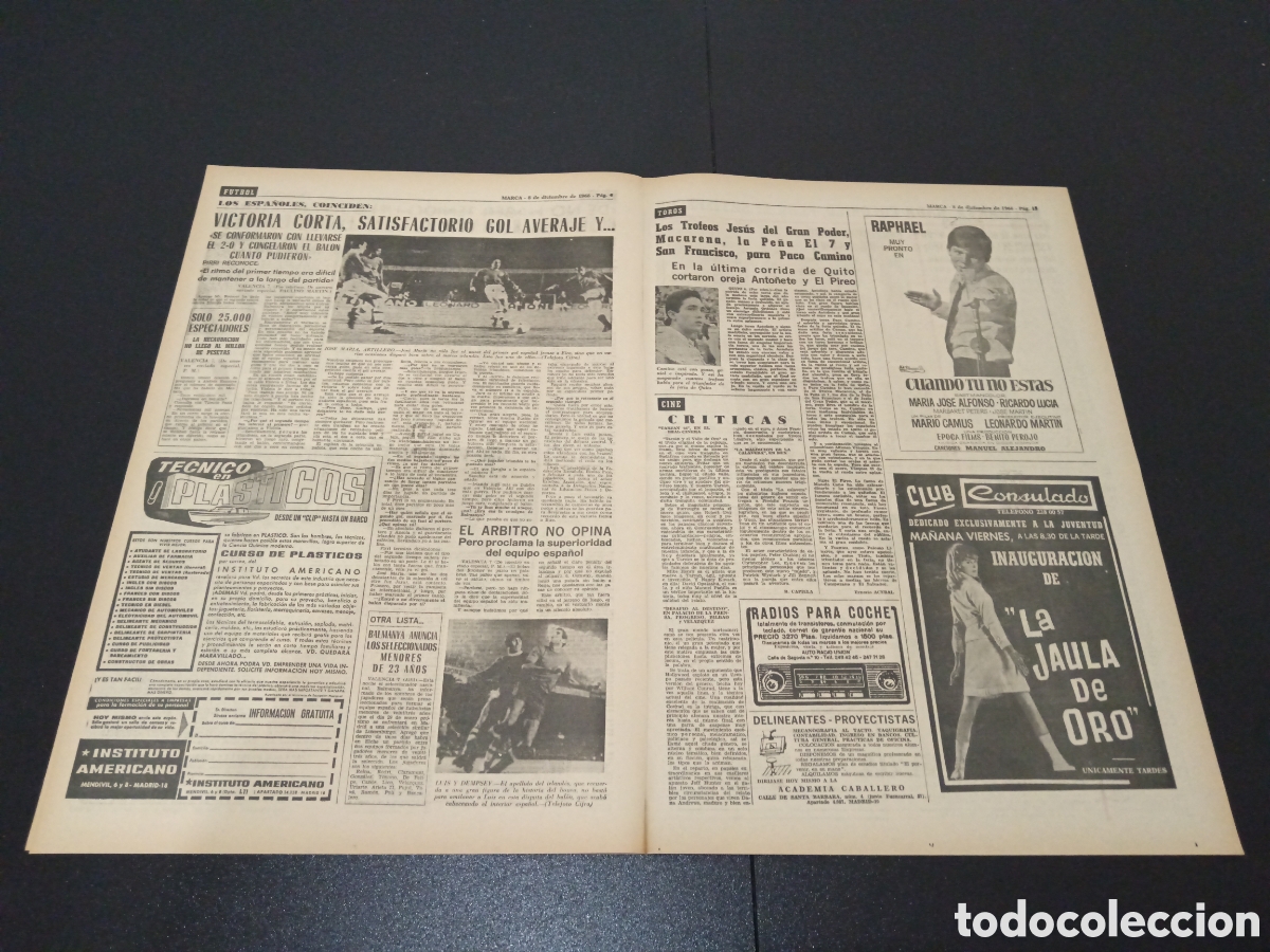 Coleccionismo deportivo: MARCA 08/12/1966 - Foto 3