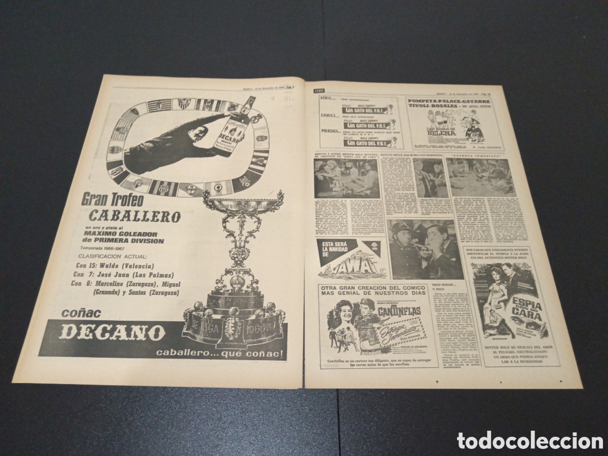 Coleccionismo deportivo: MARCA 15/12/1966 - Foto 3