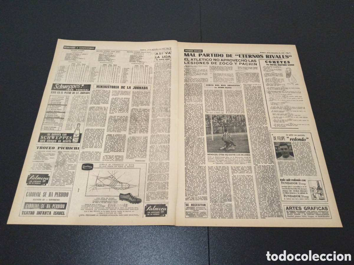 Coleccionismo deportivo: MARCA 19/12/1966 - Foto 2