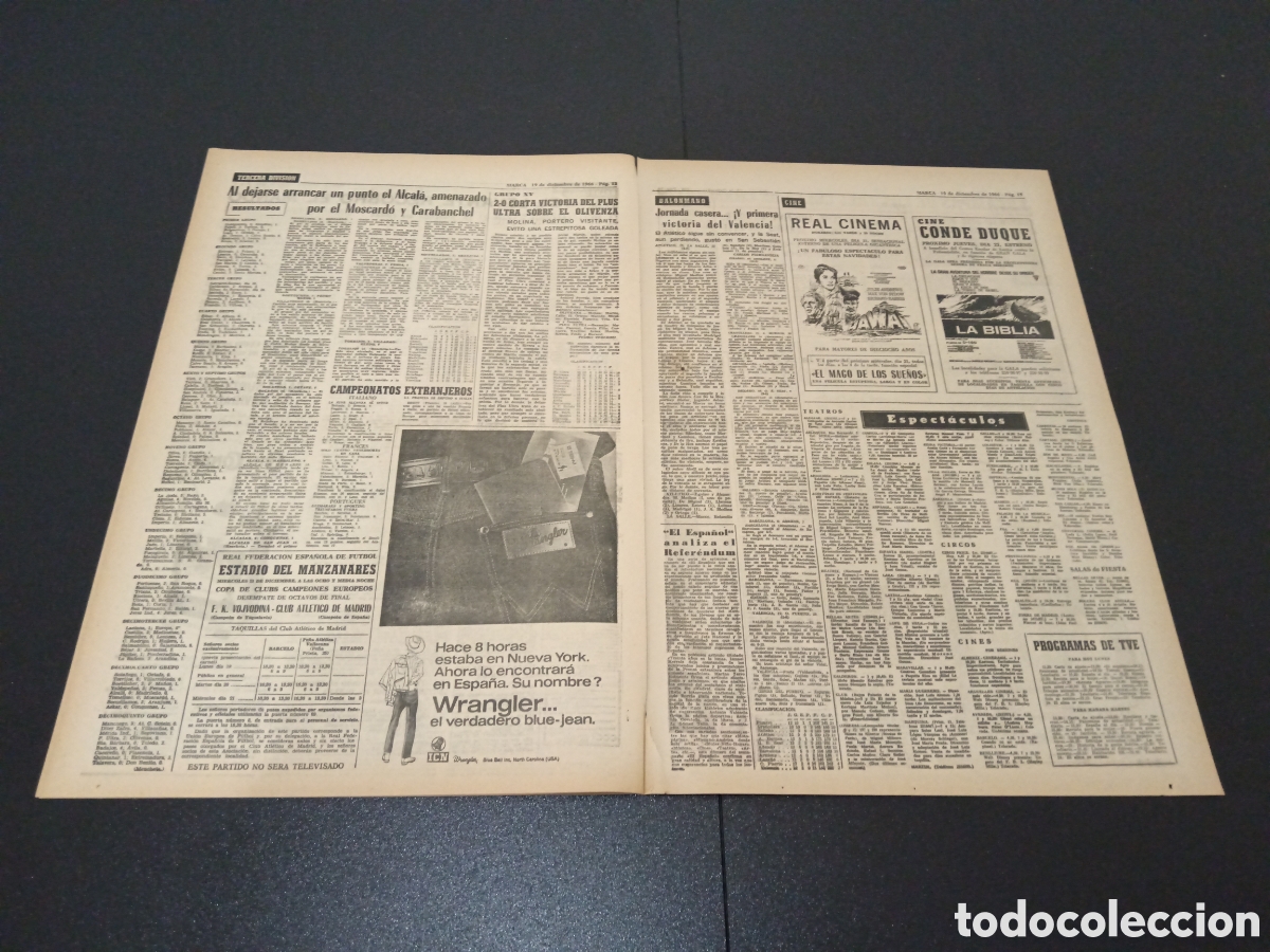 Coleccionismo deportivo: MARCA 19/12/1966 - Foto 7