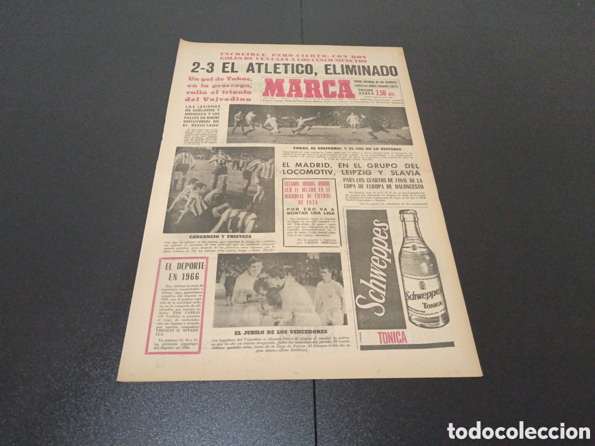 Coleccionismo deportivo: MARCA 22/12/1966 - Foto 1