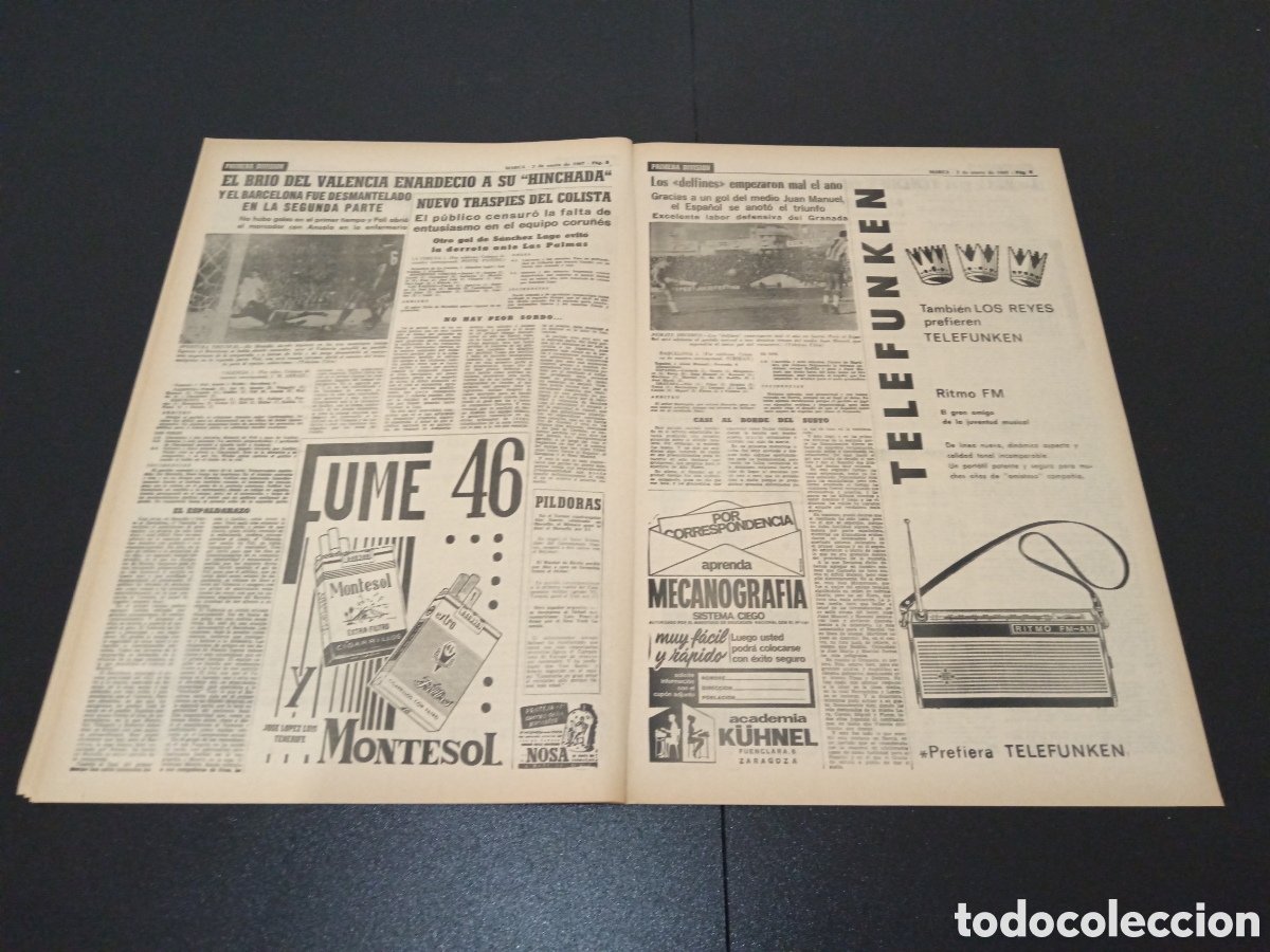 Coleccionismo deportivo: MARCA 02/01/1967 - Foto 5
