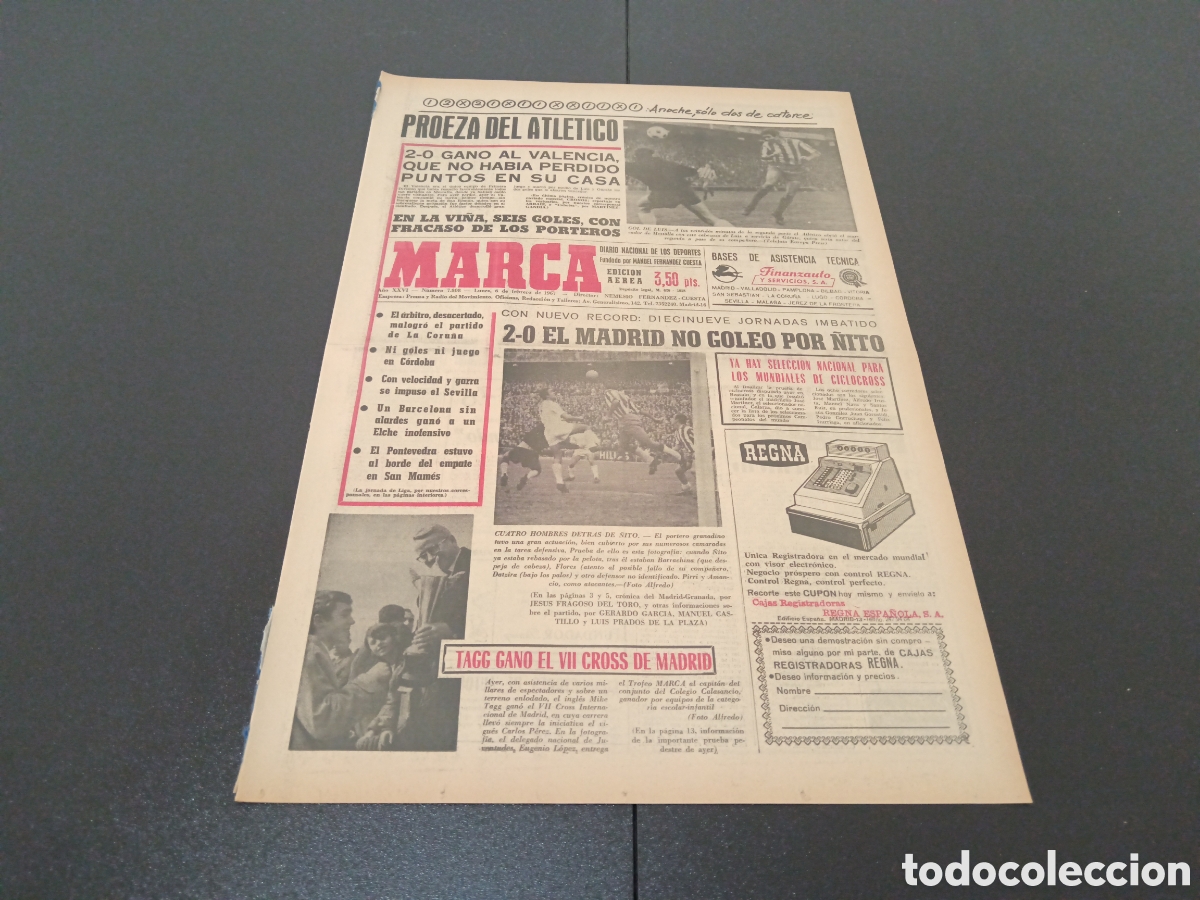 Coleccionismo deportivo: MARCA 06/02/1967 - Foto 1