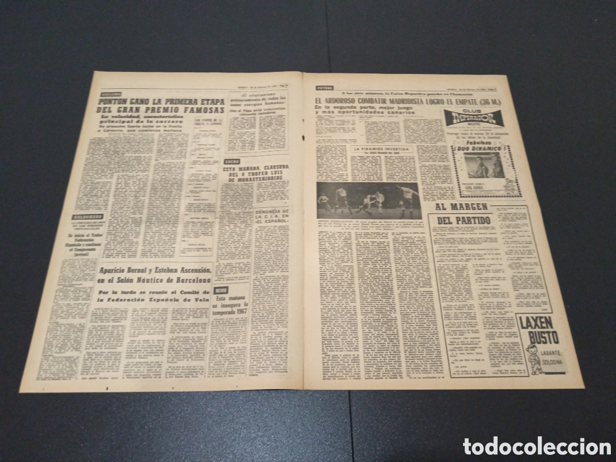 Coleccionismo deportivo: MARCA 26/02/1967 - Foto 2