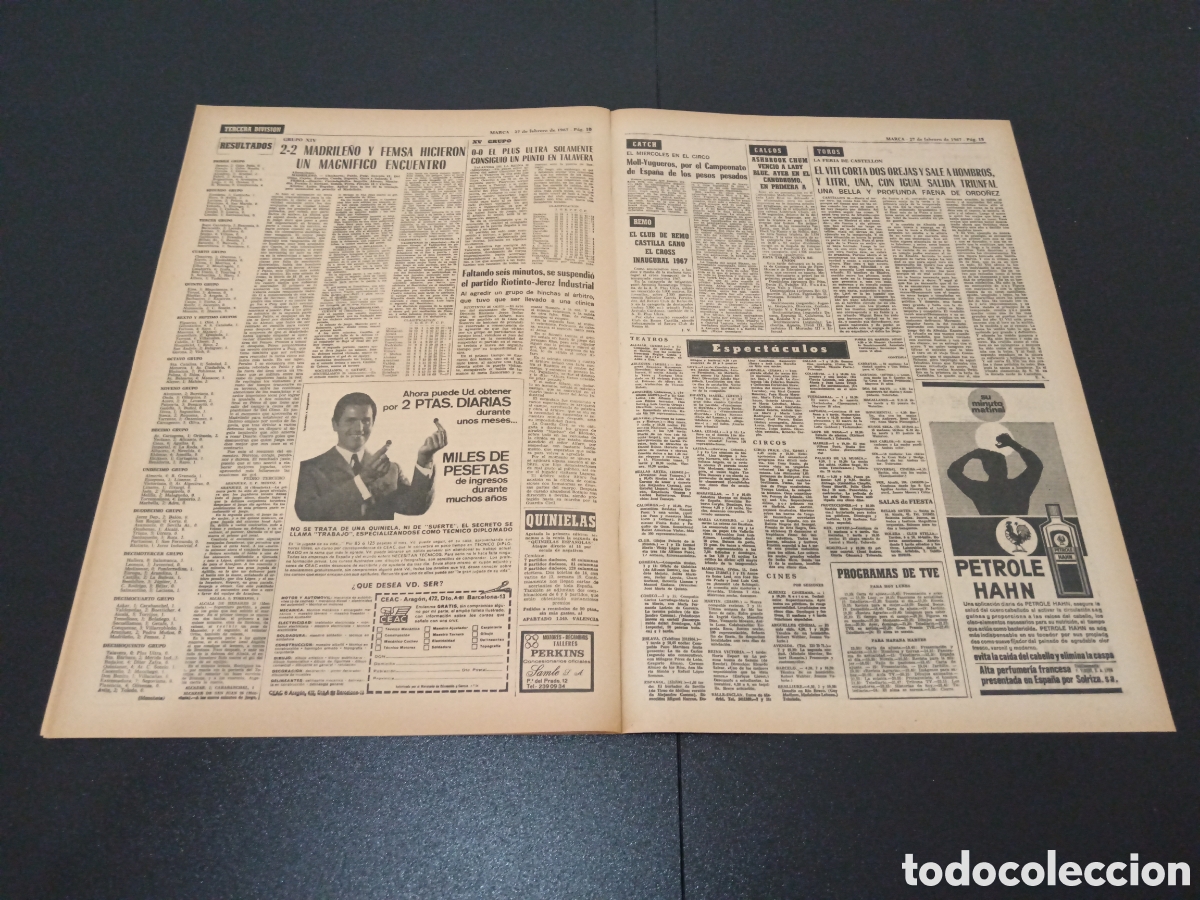 Coleccionismo deportivo: MARCA 27/02/1967 - Foto 6