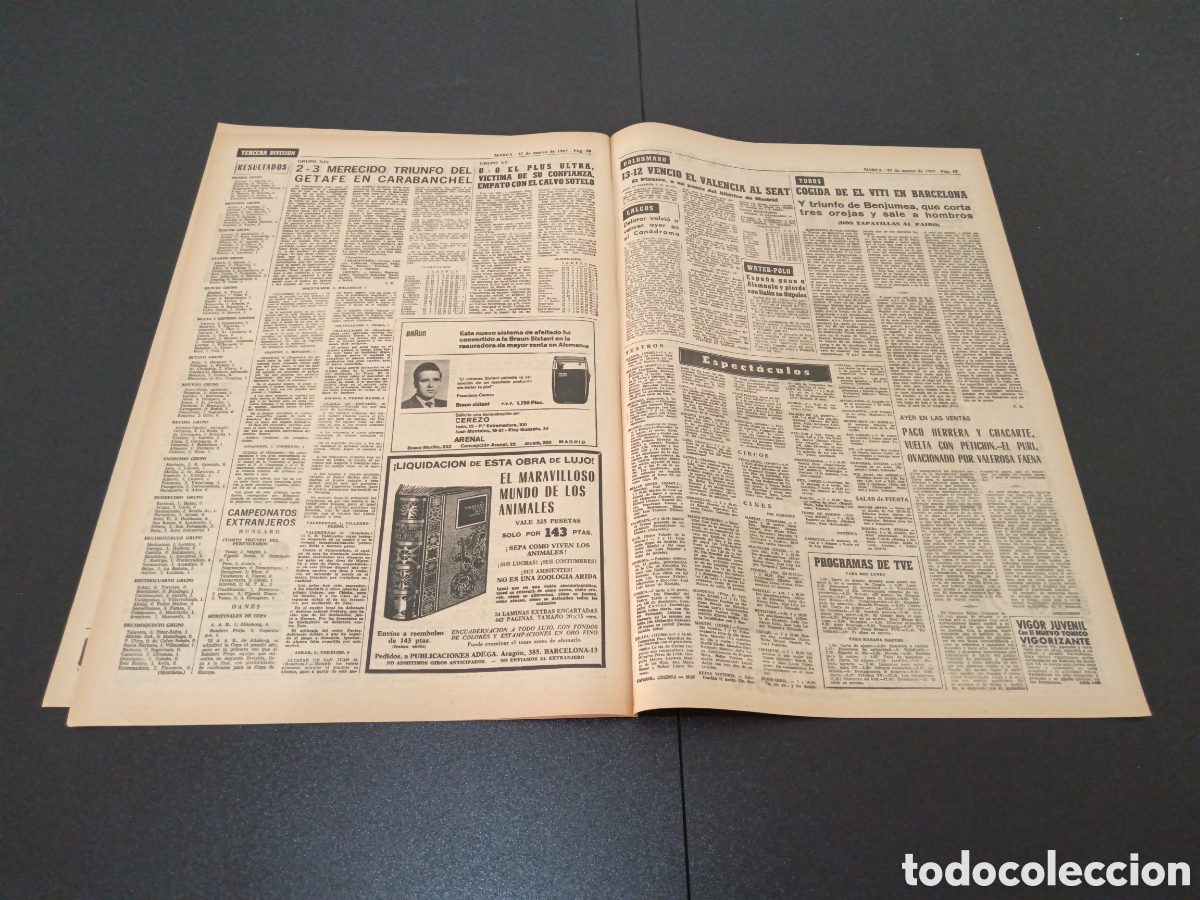 Coleccionismo deportivo: MARCA 27/03/1967 - Foto 6