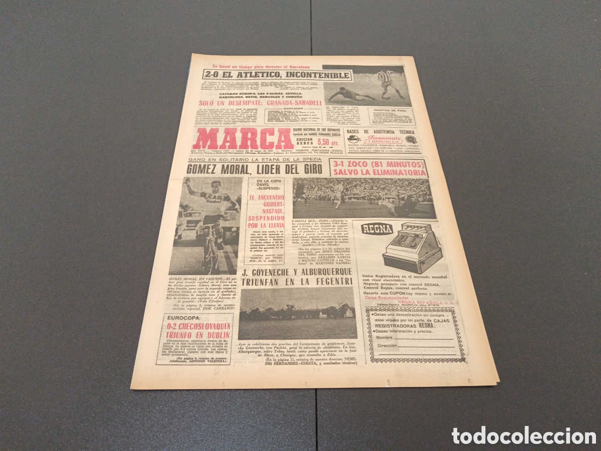 Coleccionismo deportivo: MARCA 22/05/1967 - Foto 1