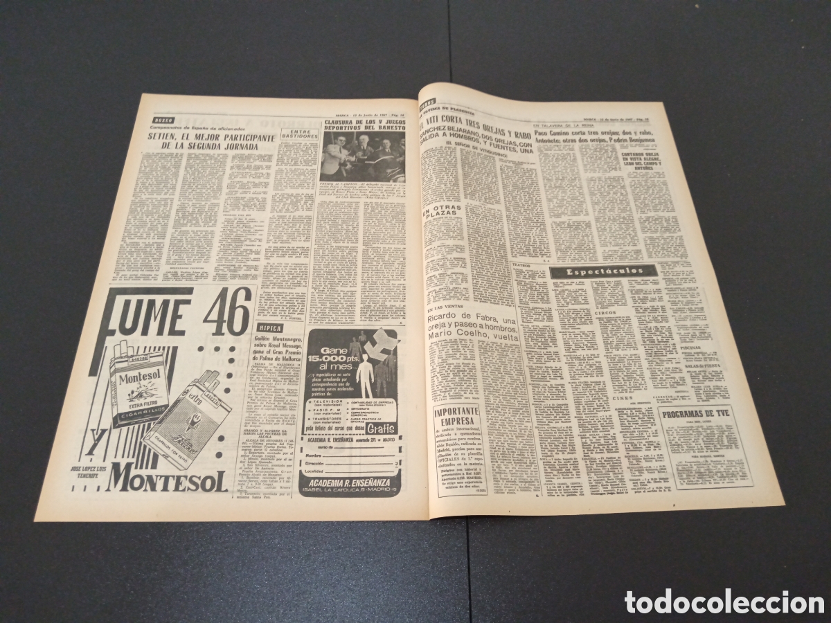 Coleccionismo deportivo: MARCA 12/06/1967 - Foto 6