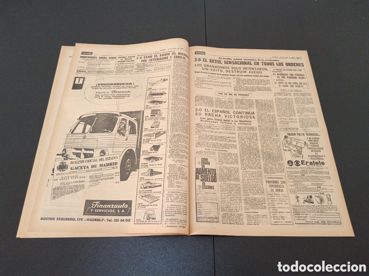 Coleccionismo deportivo: MARCA 19/06/1967 - Foto 4