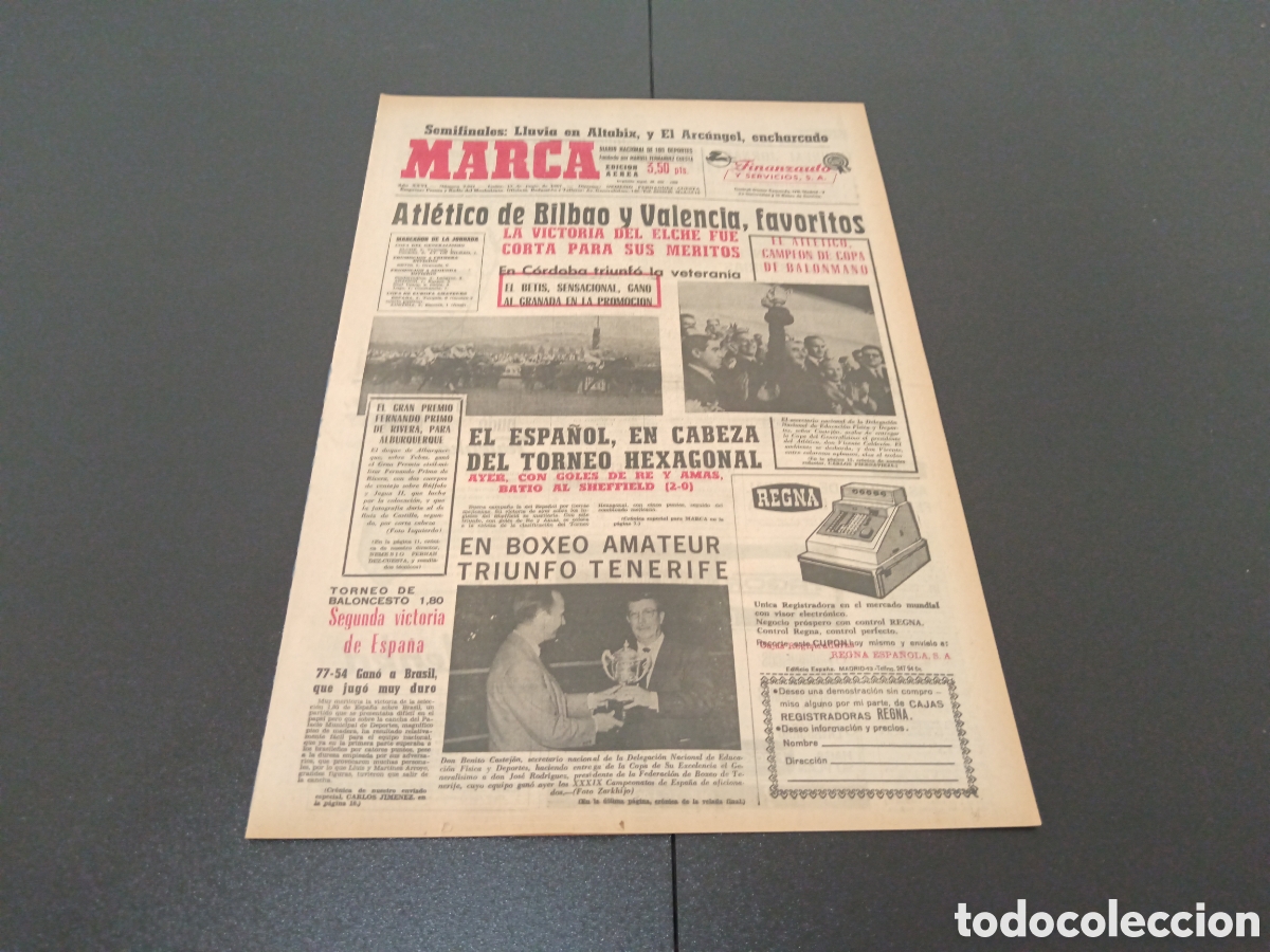 Coleccionismo deportivo: MARCA 19/06/1967 - Foto 1
