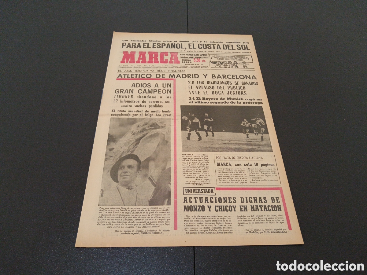 Coleccionismo deportivo: MARCA 30/08/1967 - Foto 1