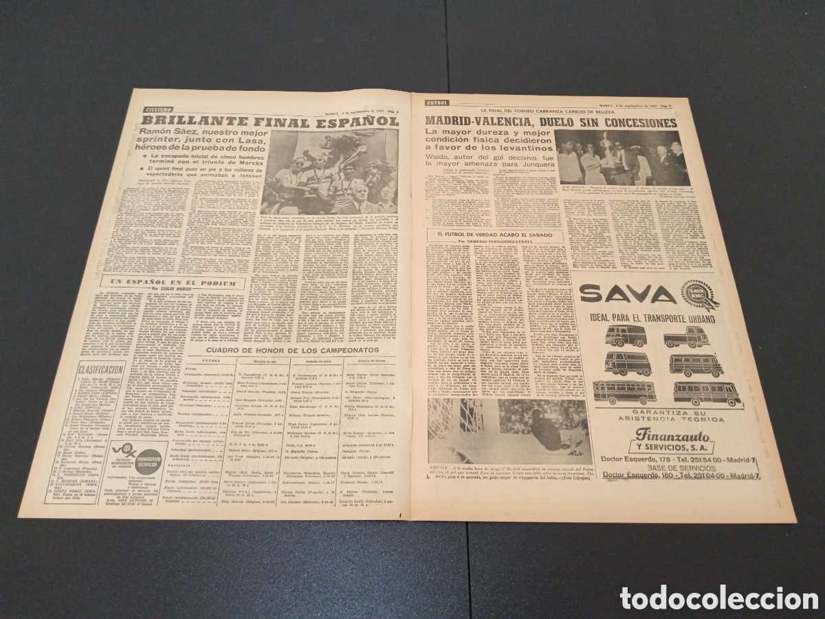 Coleccionismo deportivo: MARCA 04/09/1967 - Foto 2