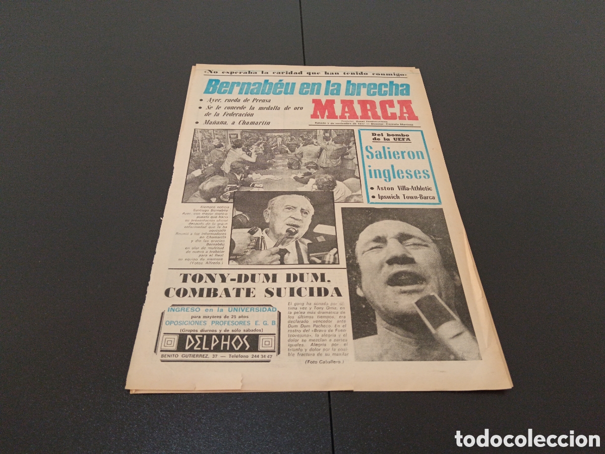 Coleccionismo deportivo: MARCA 5/11/1977 - Foto 1