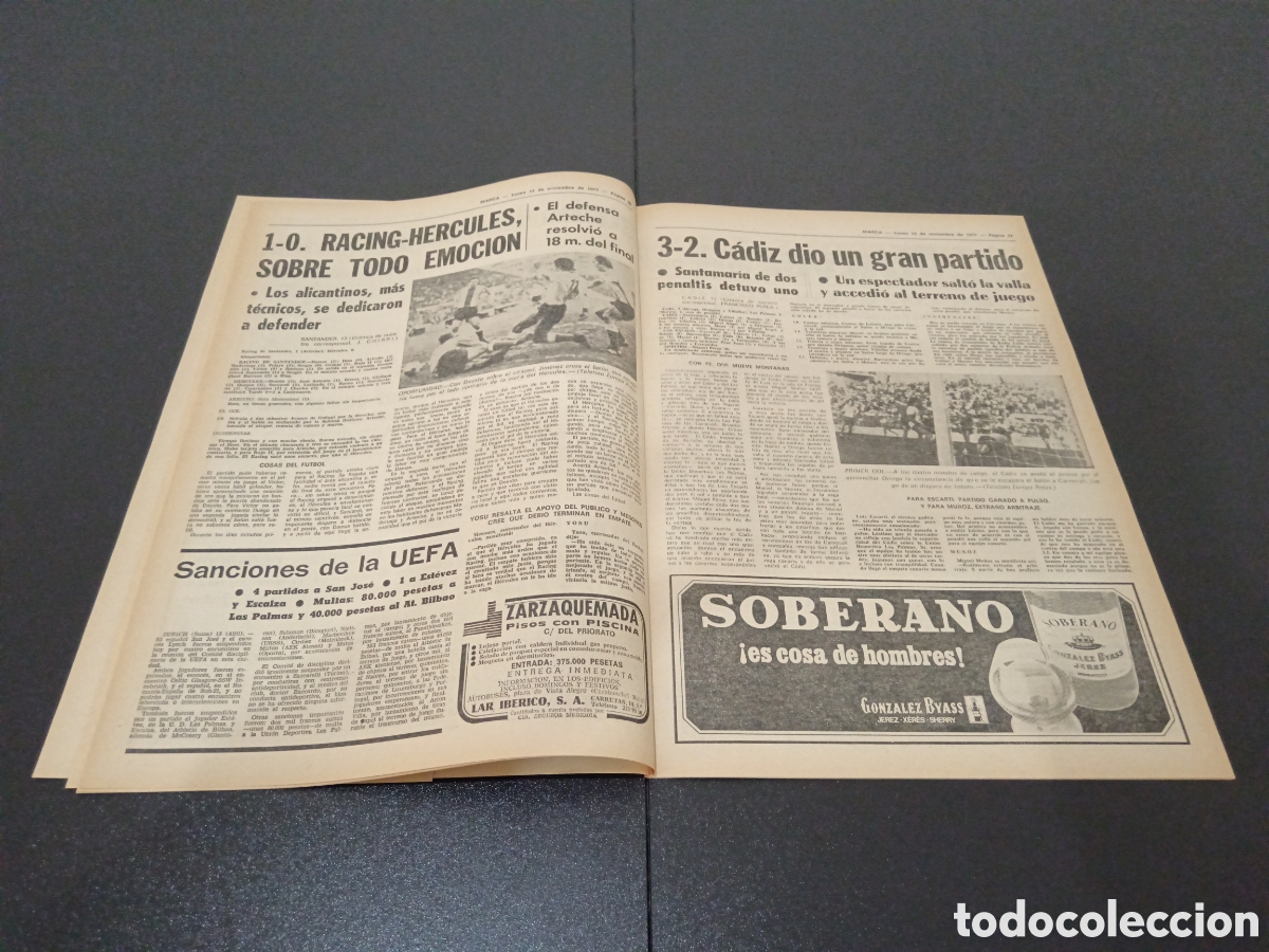 Coleccionismo deportivo: MARCA 14/11/1977 - Foto 7