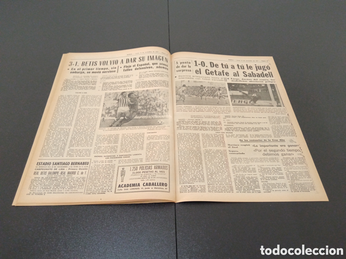 Coleccionismo deportivo: MARCA 14/11/1977 - Foto 10