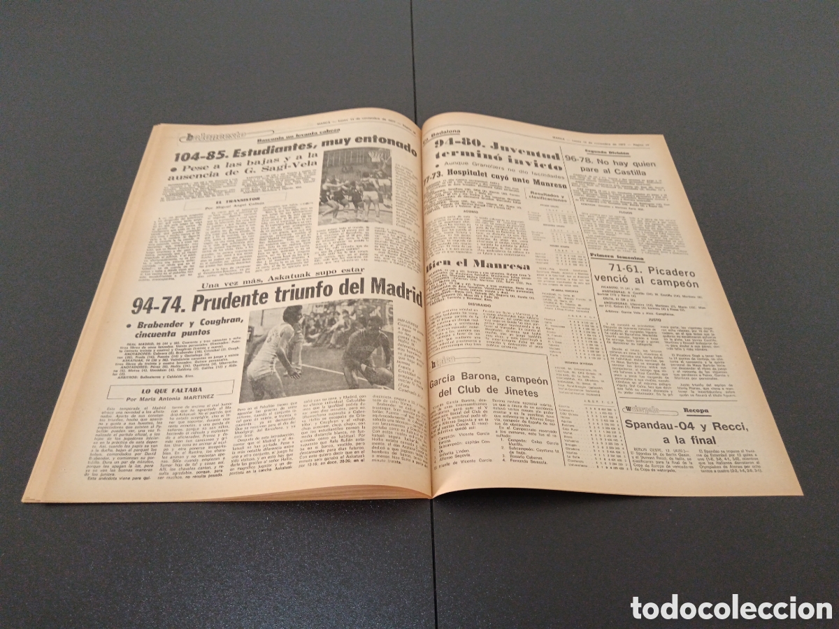Coleccionismo deportivo: MARCA 14/11/1977 - Foto 16
